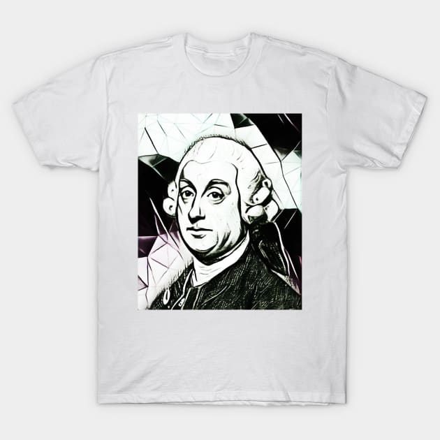 Percivall Pott Black and White Portrait | Percivall Pott Artwork 3 T-Shirt by JustLit